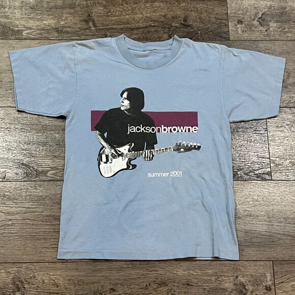 Vintage 2001 Jackson Browne Summer Concert T-Shirt Single Stitch U.S.A. - Large - Picture 1 of 9